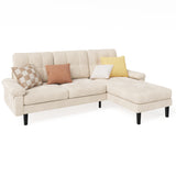 Asofer Luxury Velvet Sectional Sofa Couch, L-Shaped Sofa Set with Sofa Bed for Home, Living Room