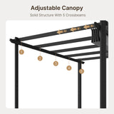 Asofer 10' x 12' Aluminum Pergola with Retractable Canopy, Modern Rust-Free Patio Gazebo, Heavy-Duty Shade Shelter with UV Protection for Backyard, Deck & Pool,Gray