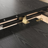 Asofer Dining Table Set for 4, 2 Bench for Kitchen, Small Apartment, Breakfast Nook, Black