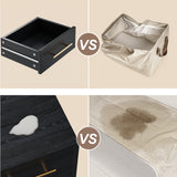 Asofer 2 drawer black nightstand, suitable for any space, waterproof and scratch-resistant, easy to wipe