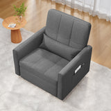 Swivel Rocker Recliner Chair, Asofer Nursery Rocking Chair with Storage Pockets, 2 Rocking Modes Glider Chair, Dark Gray