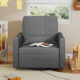 Swivel Rocker Recliner Chair, Asofer Nursery Rocking Chair with Storage Pockets, 2 Rocking Modes Glider Chair, Dark Gray