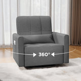 Upholstered Nursery Glider - Dark Grey