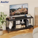 Asofer TV Stand for TVs Up to 65", Entertainment Center TV Console for Living Room, Black