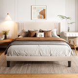 Asofer White Bedroom Set: Queen Bed Frame + 6-Drawer Dresser + 5-Drawer Dresser + 2 Night Stands