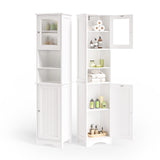 Asofer 67.1" Tall Bathroom Storage Cabinet with Adjustable Shelves, 2 Doors, for Bathroom, Kitchen, Living Room, White