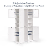 Asofer 67.1" Tall Bathroom Storage Cabinet with Adjustable Shelves, 2 Doors, for Bathroom, Kitchen, Living Room, White