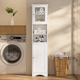 Asofer 67.1" Tall Bathroom Storage Cabinet with Adjustable Shelves, 2 Doors, for Bathroom, Kitchen, Living Room, White