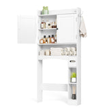 Over The Toilet Storage Cabinet, Asofer 70.3"H Bathroom Storage with Adjustable Shelves & Toilet Paper Holder, White