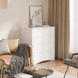 White Dresser for Bedroom, Asofer 4 Drawer Dressers & Chests of Drawers, Drawer Organizer for Living Room