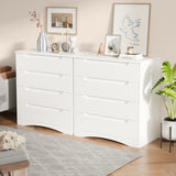 Asofer 4 Drawer Dresser, White Dresser for Bedroom, Office, Living Room, Hallway