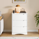 Dresser for Bedroom, Asofer 5 Drawer Dresser with Cutout Handle, Sturdy Wood Storage Cabinet, Gray