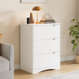 Dresser for Bedroom, Asofer 5 Drawer Dresser with Cutout Handle, Sturdy Wood Storage Cabinet, Gray