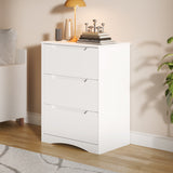 Dresser for Bedroom, Asofer 5 Drawer Dresser with Cutout Handle, Sturdy Wood Storage Cabinet, Gray