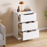 Dresser for Bedroom, Asofer 5 Drawer Dresser with Cutout Handle, Sturdy Wood Storage Cabinet, Gray