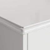 Dresser for Bedroom, Asofer 5 Drawer Dresser with Cutout Handle, Sturdy Wood Storage Cabinet, White