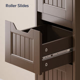 Asofer 4-drawer Wooden Storage Cabinet,  33"H for Bathroom, Bedroom, Living room, Corridor
