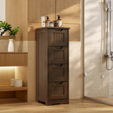 Asofer 4-drawer Wooden Storage Cabinet,  33"H for Bathroom, Bedroom, Living room, Corridor
