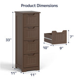 Asofer 4-drawer Wooden Storage Cabinet,  33"H for Bathroom, Bedroom, Living room, Corridor
