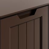 63-Inch Dark Brown Pantry Cabinet, Moisture-Proof & Anti-Tip with Drawers and Barn Doors for Spacious Storage