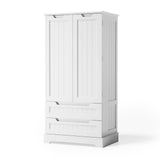 Asofer 47" Kitchen Pantry Cabinet, Storage Cabinet with Drawers, Buffet Cabinet with Storage for Dining Room, White