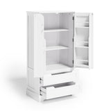 Asofer 47" Kitchen Pantry Cabinet, Storage Cabinet with Drawers, Buffet Cabinet with Storage for Dining Room, White