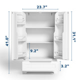 Asofer 41'' Kitchen Pantry Cabinet with Drawer, Storage Cabinet for Entryway, Small Kitchen Cupboard Organizers, White