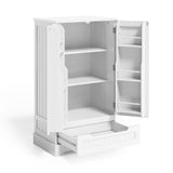 Asofer 41'' Kitchen Pantry Cabinet with Drawer, Storage Cabinet for Entryway, Small Kitchen Cupboard Organizers, White