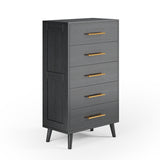 Asofer Bedroom Furniture Set, 5-Drawer Dresser & 6-Drawer Dresser, Black