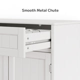 Asofer 42" Pantry Buffet, 3-Door 1-Drawer w/6 Shelves & Coffee Bar, White