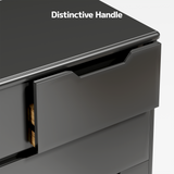 Asofer Bedroom furniture Sets, Includes 6 Drawer Dresser & 6 Drawer Dresser with Concealed Handle for Master Bedroom, Black