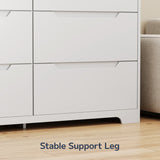 Asofer 3 Piece Bedroom Dresser and Nightstand Set, 6 Drawer Dresser & 3 Drawers Nightstand Set of 2, White