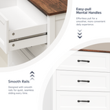 5-Piece Wood Bedroom Set, Queen Bed Frame, 2 Nightstands & 2 Dressers, Complete Master Bedroom Furniture