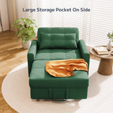 Asofer Sofa Bed Chair, 3 in 1 Convertible Futon Couch Recliner, Sleeper Sofa for Home or Office