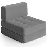 Asofer Sofa Bed & Futon Couch, Foldable Mattress for Living Room/Dorm/Guest Use/Home, Single, Dark Gray