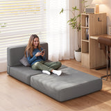 Asofer Sofa Bed & Futon Couch, Foldable Mattress for Living Room/Dorm/Guest Use/Home, Single, Dark Gray