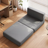 Asofer Sofa Bed & Futon Couch, Foldable Mattress for Living Room/Dorm/Guest Use/Home, Single, Dark Gray