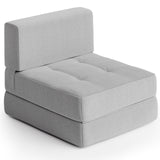 Asofer Sofa Bed & Futon Couch, Foldable Mattress for Living Room/Dorm/Guest Use/Home, Single, Dark Gray