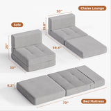 Asofer Sofa Bed & Futon Couch, Foldable Mattress for Living Room/Dorm/Guest Use/Home, Single, Dark Gray