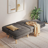 Asofer 2-in-1 Convertible Sofa Couch, 78" Sofa Bed with Adjustable Backrest, Sleeper Chair for Living Room, Apartments,Home, Office, Dark Gray