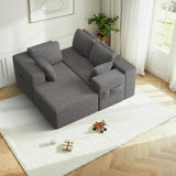 Fully Assembled Modular Sofa, L-Shaped Cloud Couch with Storage & Wide Armrests, Stain-Resistant for Small Space, Gray