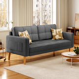 Asofer 67 ” Sofa Couch with Solid Wood Legs, Modern Loveseat for Living Room, Bedroom, Apartment