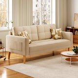 Asofer 67 ” Sofa Couch with Solid Wood Legs, Modern Loveseat for Living Room, Bedroom, Apartment