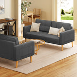 Asofer 67 ” Sofa Couch with Solid Wood Legs, Modern Loveseat for Living Room, Bedroom, Apartment