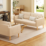 Asofer 67 ” Sofa Couch with Solid Wood Legs, Modern Loveseat for Living Room, Bedroom, Apartment