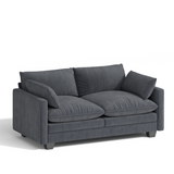 Asofer 69" Sofa Couch with 3 Pillows and Soft Armrests for Living room, Bedroom, Apartment, Dark Gray
