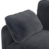 Asofer 69" Sofa Couch with 3 Pillows and Soft Armrests for Living room, Bedroom, Apartment, Dark Gray