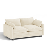 Asofer 74.8" Sofa Couch with 2 Pillows and Soft Armrests for Living room, Bedroom, Apartment, Beige