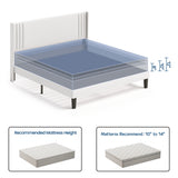 Asofer Full White Upholstered Platform Bed Frame, Wingback Fabric Headboard, Silent Wood Slat Support, Under-Bed Storage, No Box Spring Required