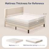 Bedroom Furniture Set, Asofer Queen Size Bed Frame with Headboard, 2 Nightstands, 5-Drawer Dresser & 7-Drawer Chest, White